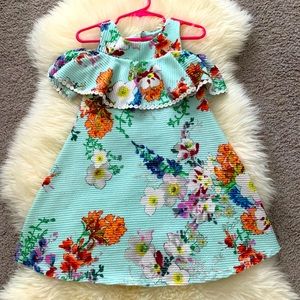 Ava & Yelly Toddler Floral Shoulder Dress Size 3T